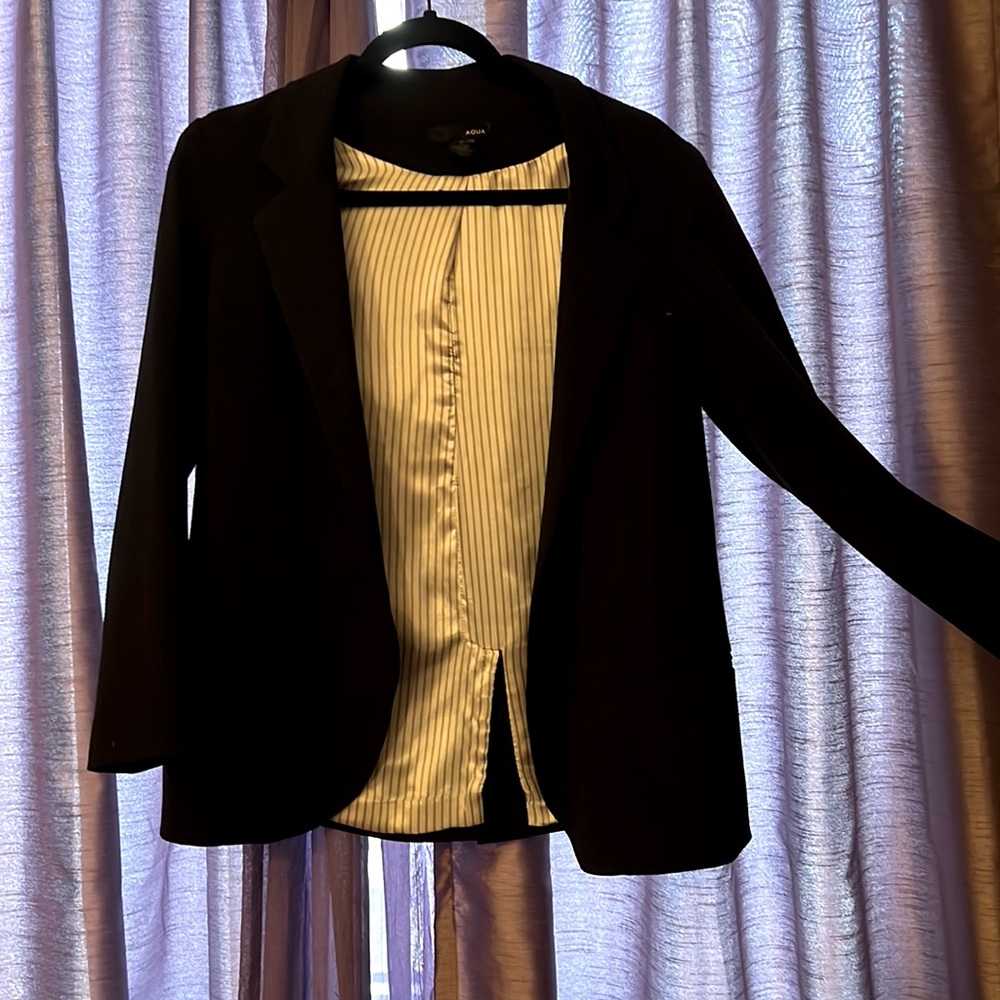 Aqua brand blazer black